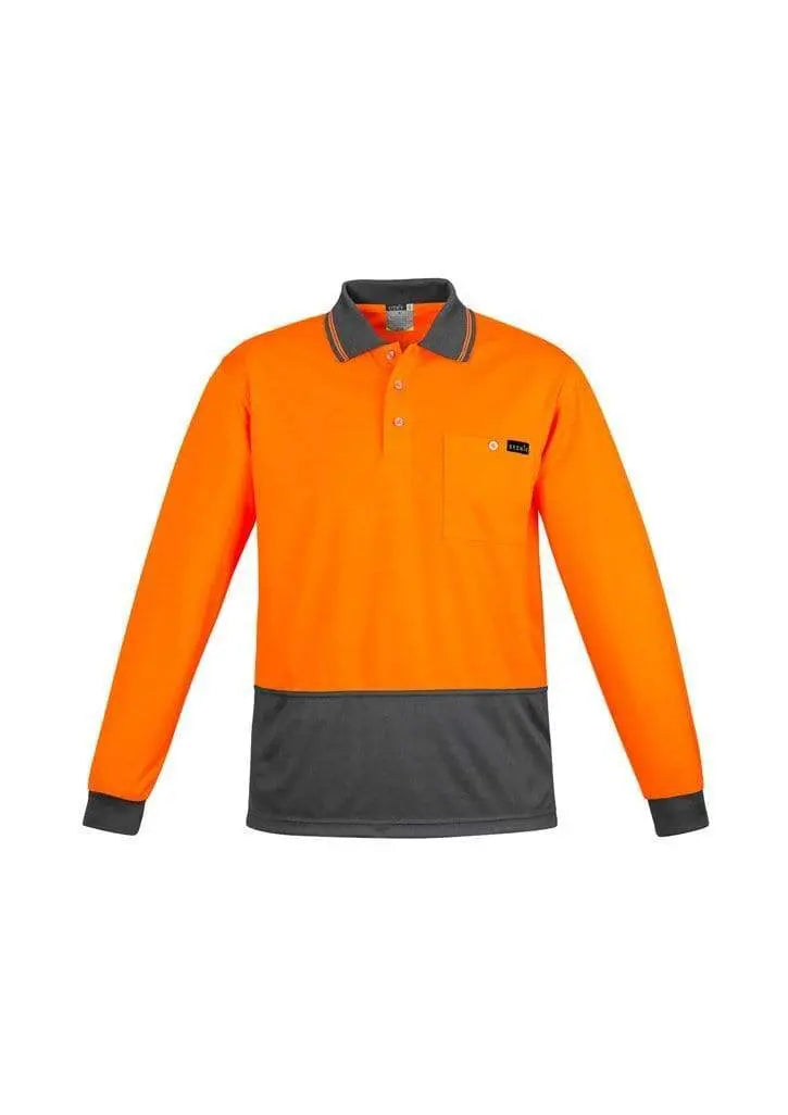 SYZMIK mens comfort back l/s polo zh410 Metro Workwear.